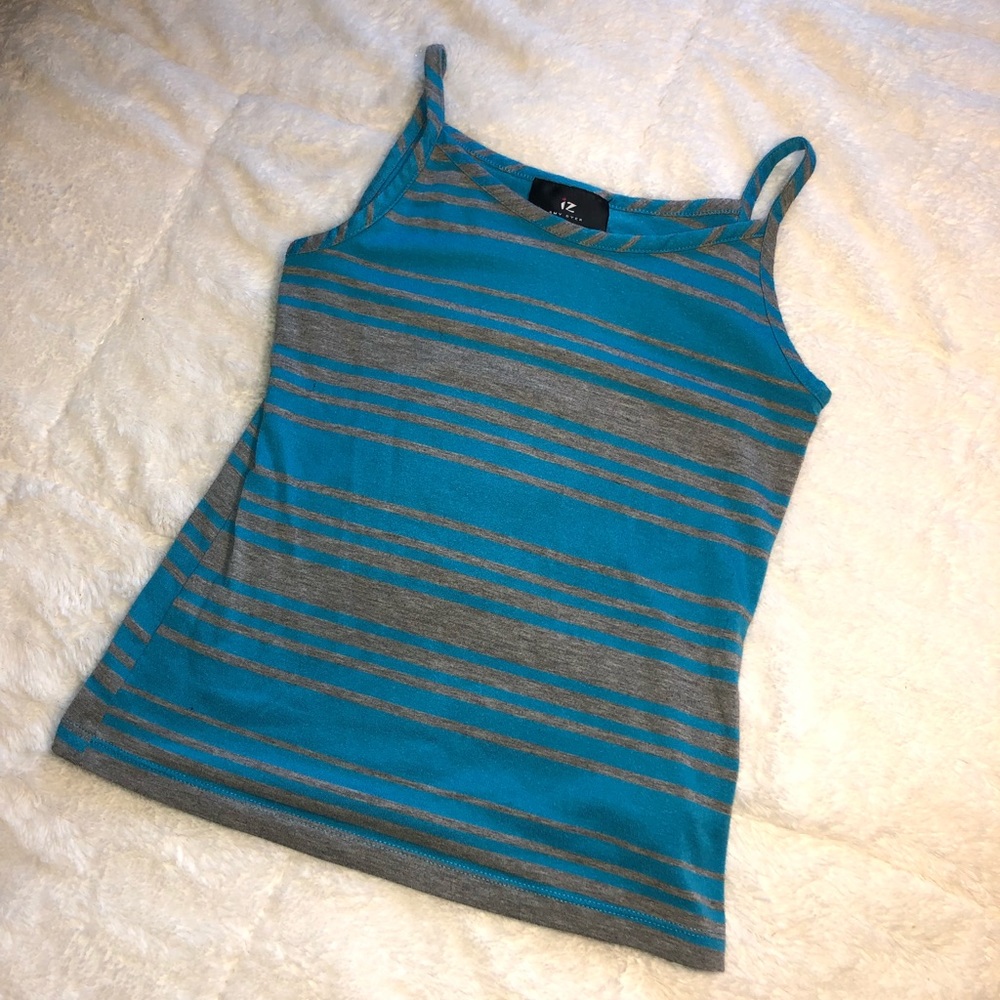 Cute Blue and Grey Girl’s Tank Top